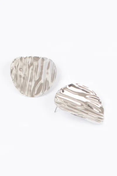 Truedames Vintage Metal Earring In Silver