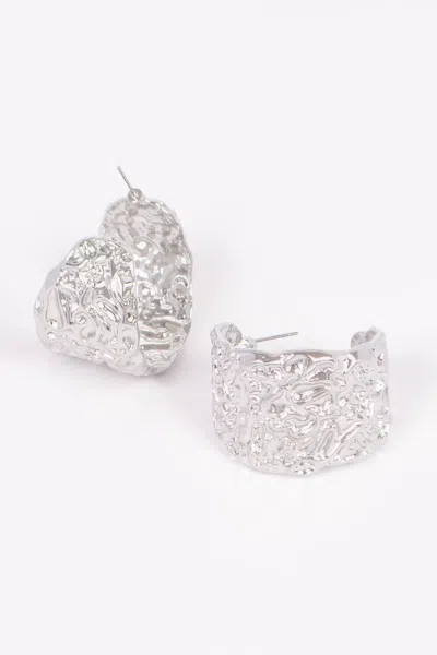 Truedames Vintage Metal Earring In Silver