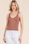 Truedames V-neck Basic Double Layers Tank Top In Multi