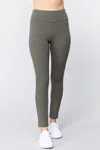 Truedames Waist Band Long Ponte Pants In Green