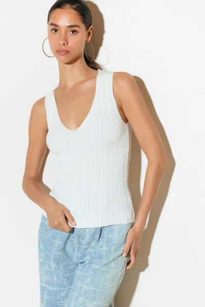Truedames Walk On The Bright Side Tank Top In White