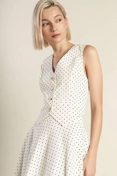 Truedames Walk With Me Woven Vest In White