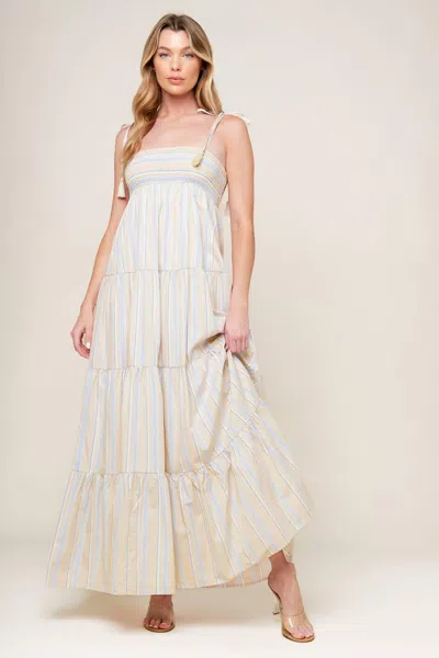 Truedames Waves Of Lift Woven Maxi Dress In Multi