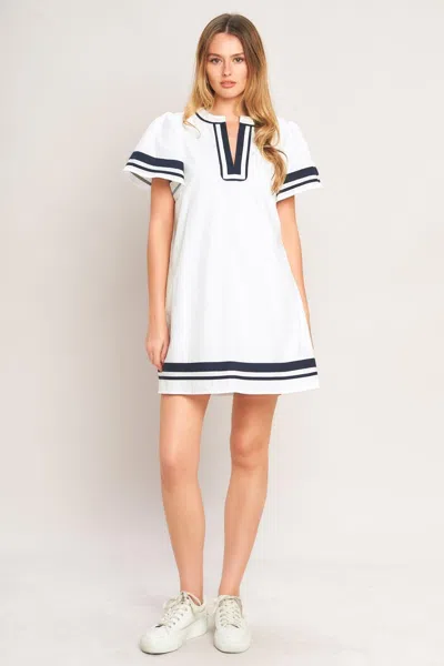 Truedames Weekend In The Hamptons Woven Mini Dress In White