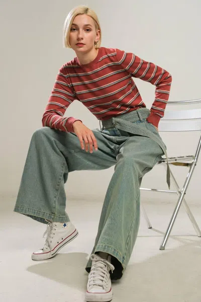 Truedames Well Played Sweater Top In Red