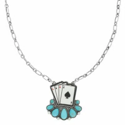 Truedames Western Ace Of Spades Pendant Necklace In Multi