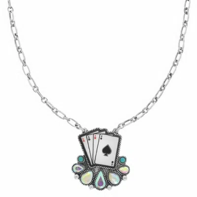 Truedames Western Ace Of Spades Pendant Necklace In Multi
