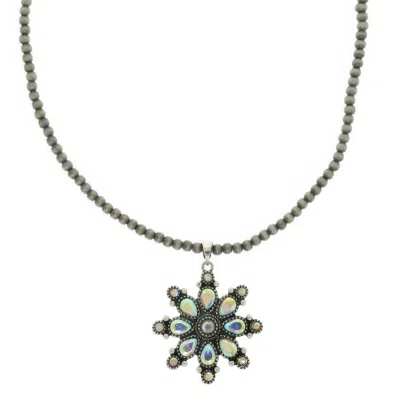 Truedames Western Christmas Snowflake Pendant In Multi