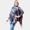 Truedames Western Doublesided Shawl/poncho In Multi