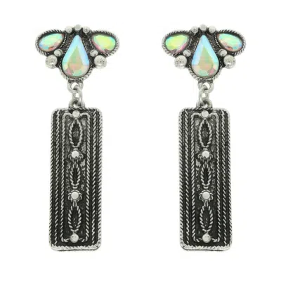 Truedames Western Jeweled Bar Dangle Concho Earrings In Multi