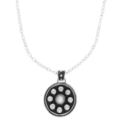 Truedames Western Jeweled Bubble Pendant Necklace In Silver