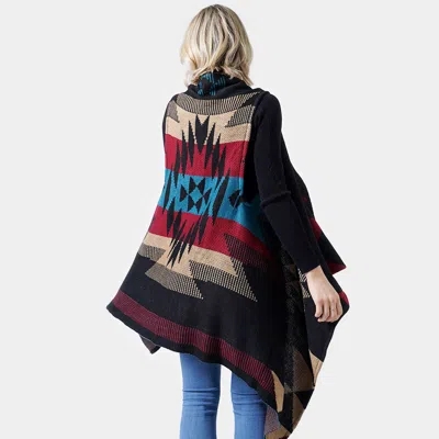 Truedames Western Pattern Knit Vest In Multi