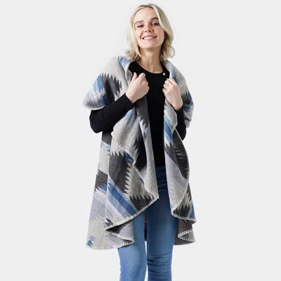 Truedames Western Pattern Round Vest In Multi