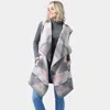 Truedames Western Print Vest In Gray