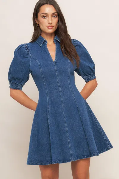 Truedames Westwood Charm Denim Mini Dress In Blue
