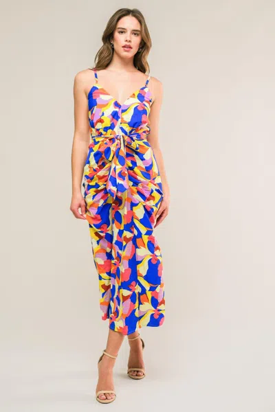 Truedames What Dreams Are Made Woven Midi Dress In Multi