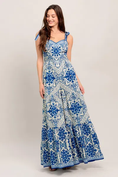 Truedames When Vacation Calls Woven Jumpsuit In Blue