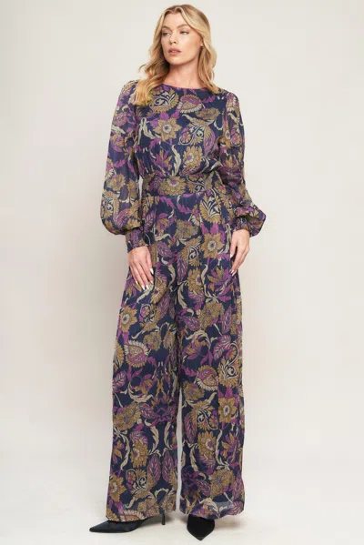 Truedames Whispering Pines Woven Jumpsuit In Multi