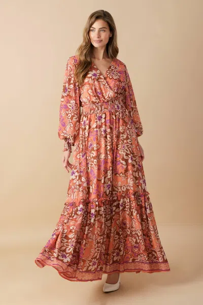 Truedames Whispering Willows Woven Maxi Dress In Multi