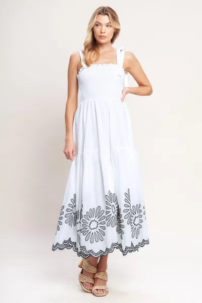 Truedames Whispers Of Summer Woven Midi Dress In Yellow