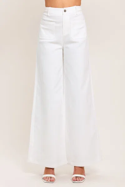 Truedames White Ease Woven Wide Pants