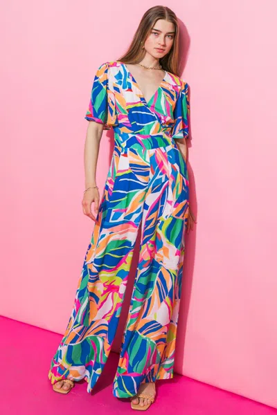 Truedames Whitewater Bay Woven Jumpsuit In Multi