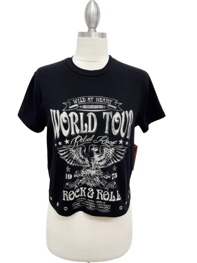 Truedames Wild At Heart World Tour Rebel Rock Graphic Tee In Black