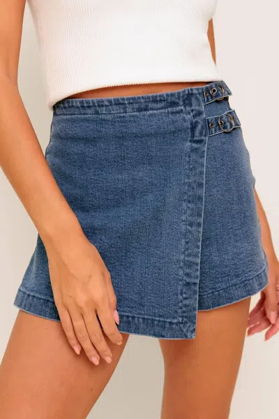 Truedames Wild Blue Mornings Denim Skort