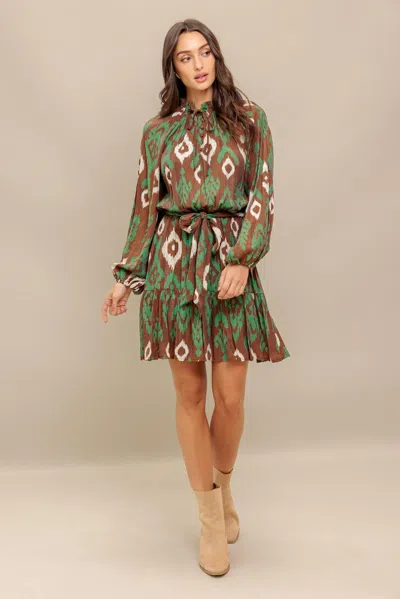 Truedames Wild Terracotta Woven Mini Dress In Multi
