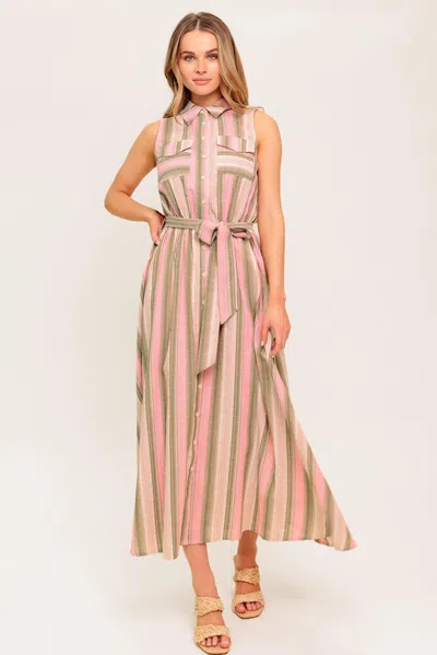 Truedames Wind On My Skin Woven Midi Dress In Multi
