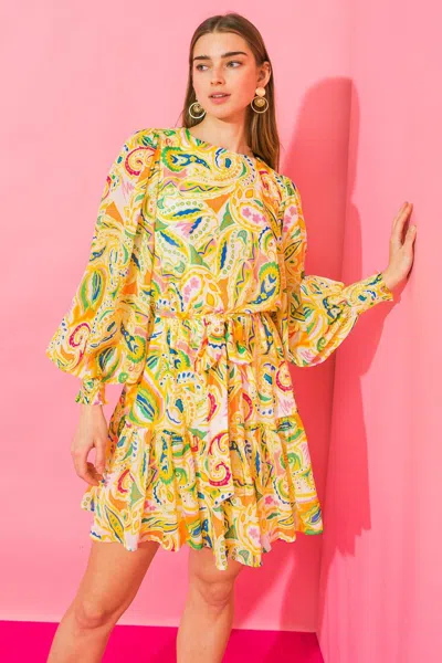 Truedames Wish For More Woven Mini Dress In Yellow