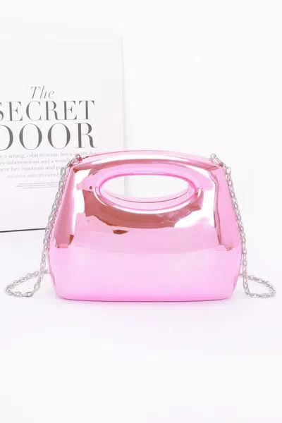 Truedames Women's Acrylic Case Bag In Pink