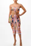 Truedames Women's Adjustable Ruching Midi Skirt Set In Multi