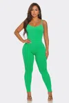 Truedames Women's Back To Basics Jumpsuit In Green