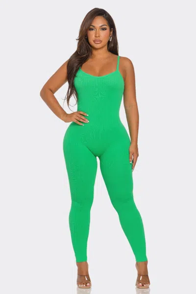 Truedames Women's Back To Basics Jumpsuit In Green