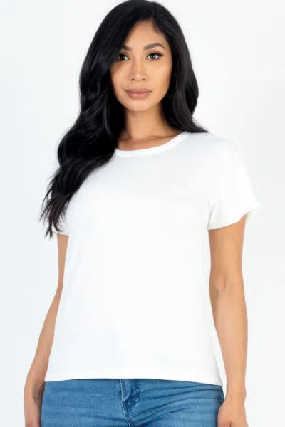 Truedames Women's Basic Short Sleeve T-shirt In Burgundy