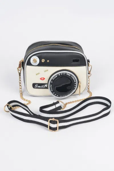 Truedames Women's Camera Inspired Clutch In Black
