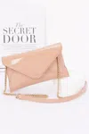 Truedames Women's Enamel Envelope Clutch In Brown