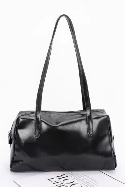 Truedames Women's Faux Leather Sport Bag In Black