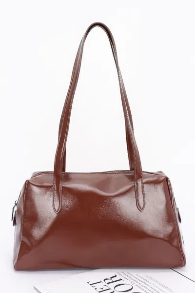 Truedames Women's Faux Leather Sport Bag In Brown
