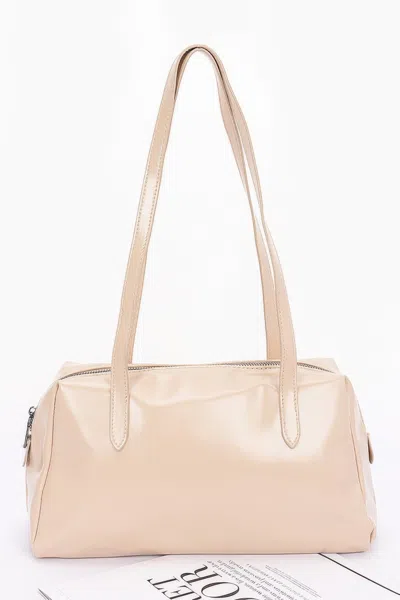 Truedames Women's Faux Leather Sport Bag In Sand