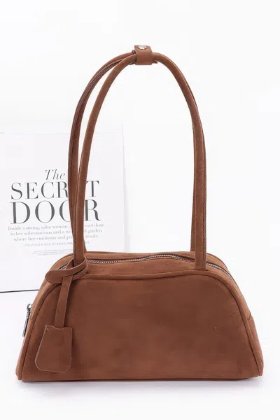 Truedames Women's Faux Suede Sport Bag In Brown