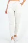 Truedames Women's French Terry Jogger Pants In White