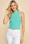 Truedames Women's Heavy Ribbed Tank Top In Blue