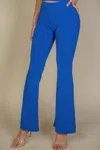 Truedames Women's High Waisted Flare Pants In Blue