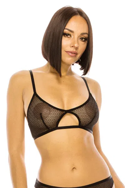 Truedames Women's Lace Triangle Bralette In Black
