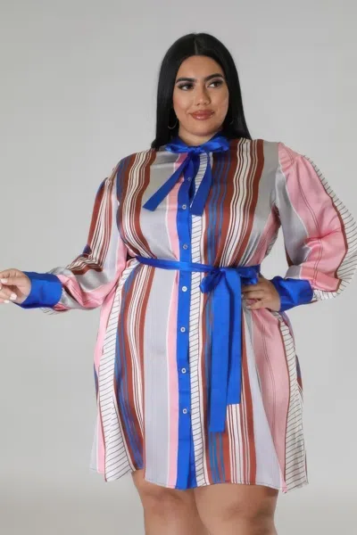 Truedames Women's Long Sleeves Non-stretch Dress In Animal Print