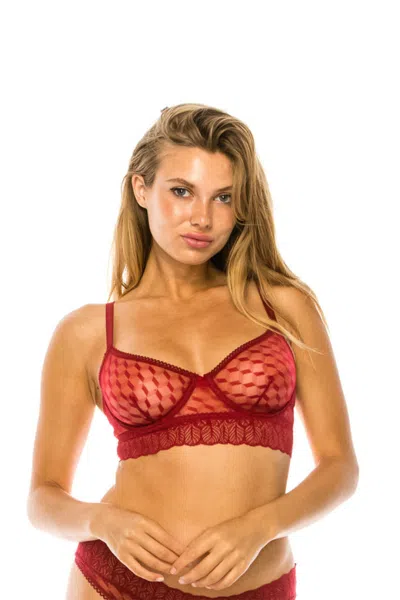 Truedames Women's Mesh Underwire Bra In Pink