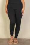 Truedames Women's Plus Basic Solid Leggings In Black