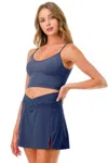 Truedames Women's Premium Tennis Pickleball Short Skirt Skort In Blue